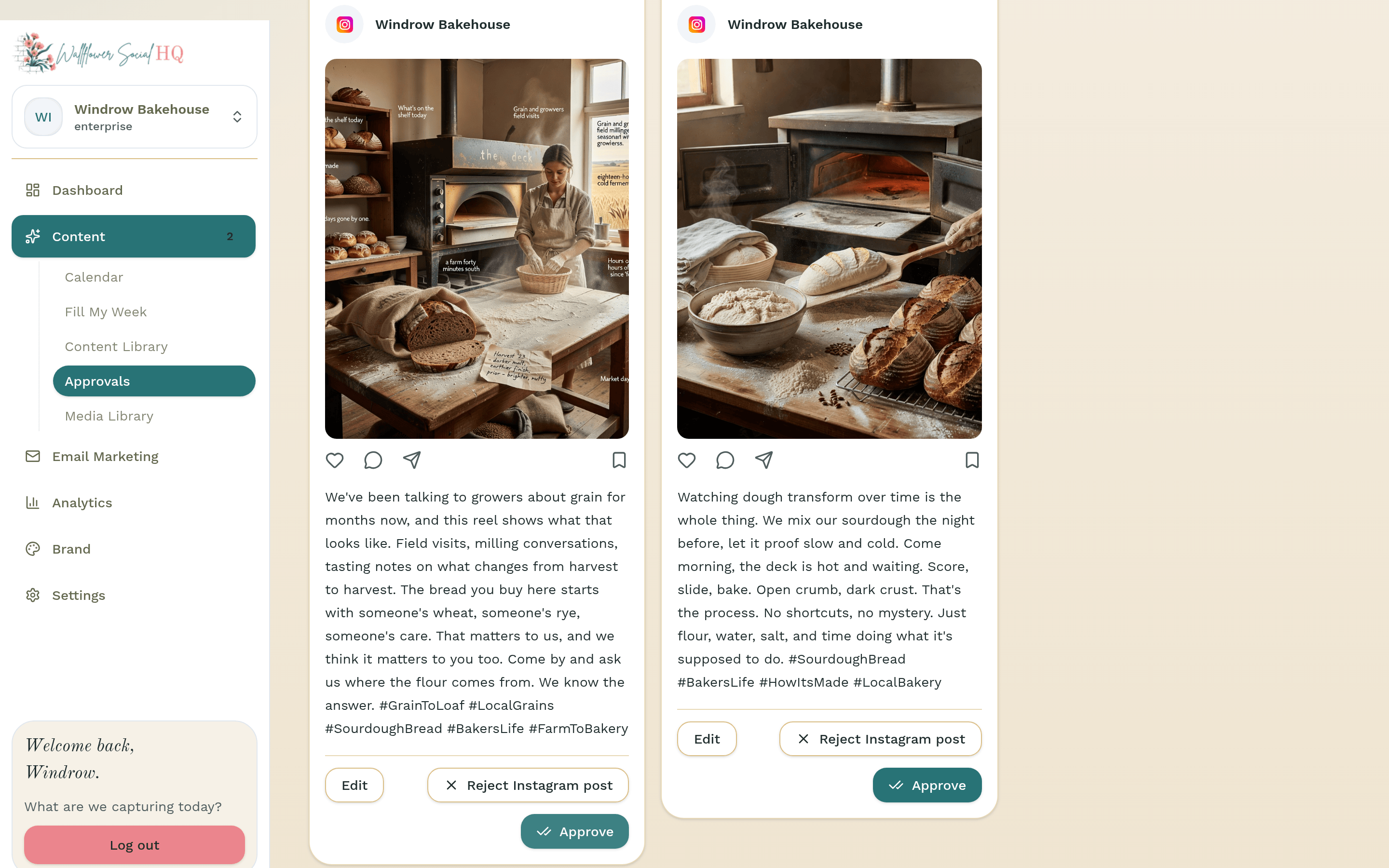 Draft with the Approve group button in hover state